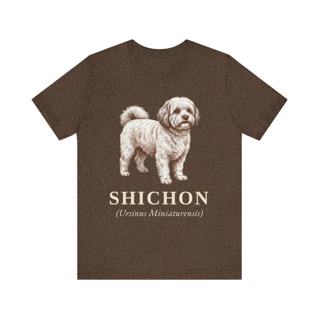 Shichon Latin Shirt, Vintage Dog Sketch Tee, Dog Latin Gift
