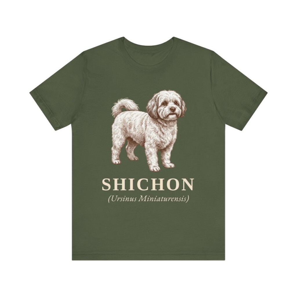 Shichon Latin Shirt, Vintage Dog Sketch Tee, Dog Latin Gift