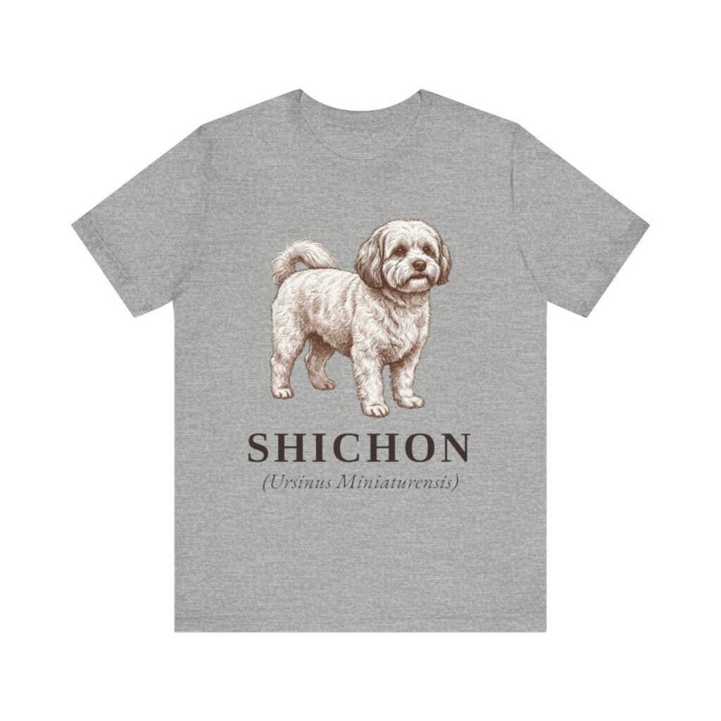 Shichon Latin Shirt, Vintage Dog Sketch Tee, Dog Latin Gift