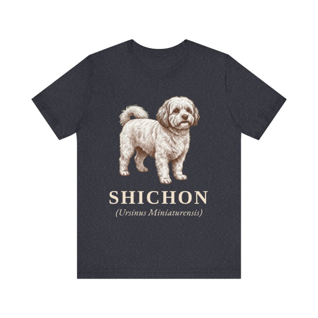 Shichon Latin Shirt, Vintage Dog Sketch Tee, Dog Latin Gift