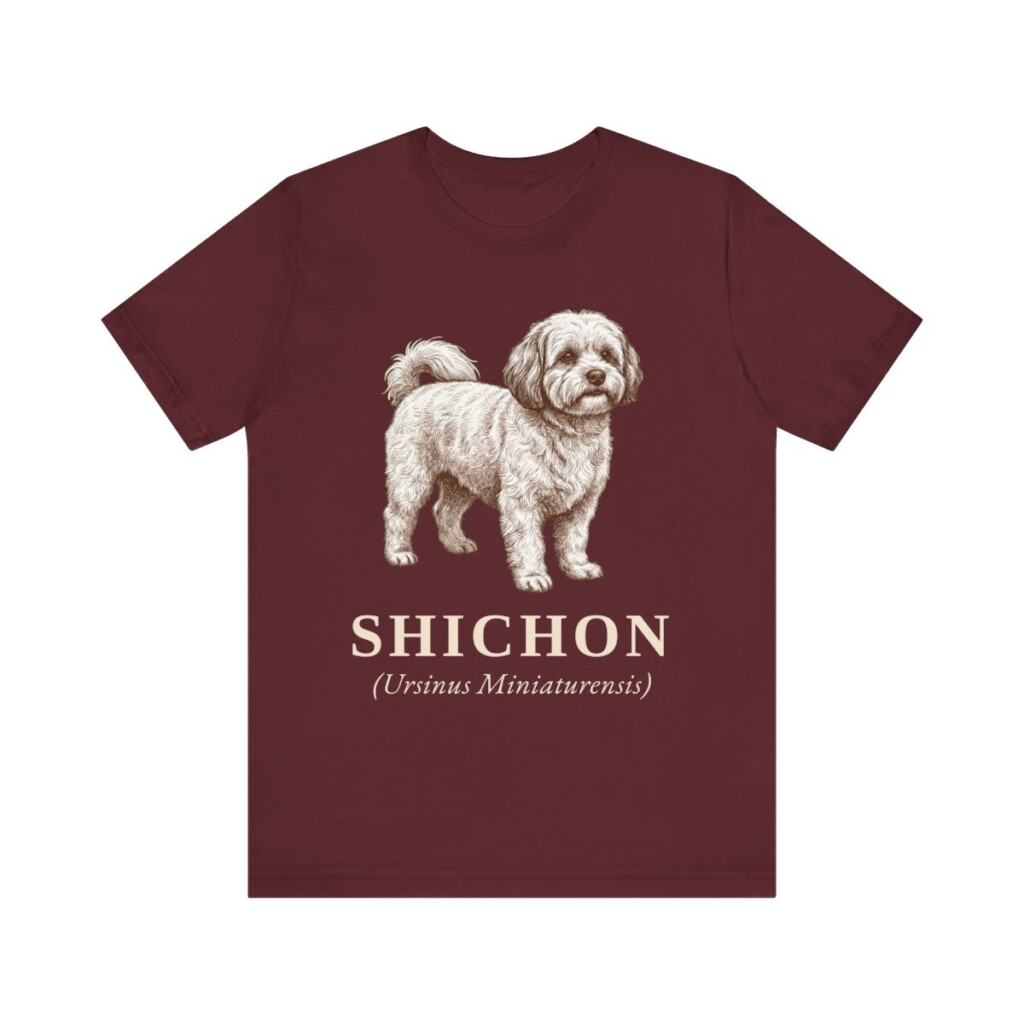 Shichon Latin Shirt, Vintage Dog Sketch Tee, Dog Latin Gift