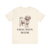 Shichon Mom Shirt, Vintage Dog Sketch Tee, Dog Mom Gift