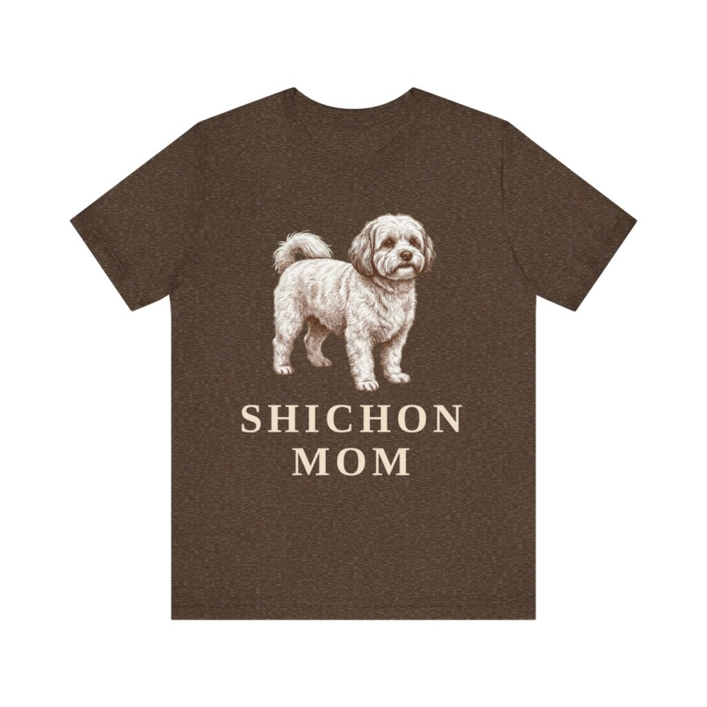 Shichon Mom Shirt, Vintage Dog Sketch Tee, Dog Mom Gift