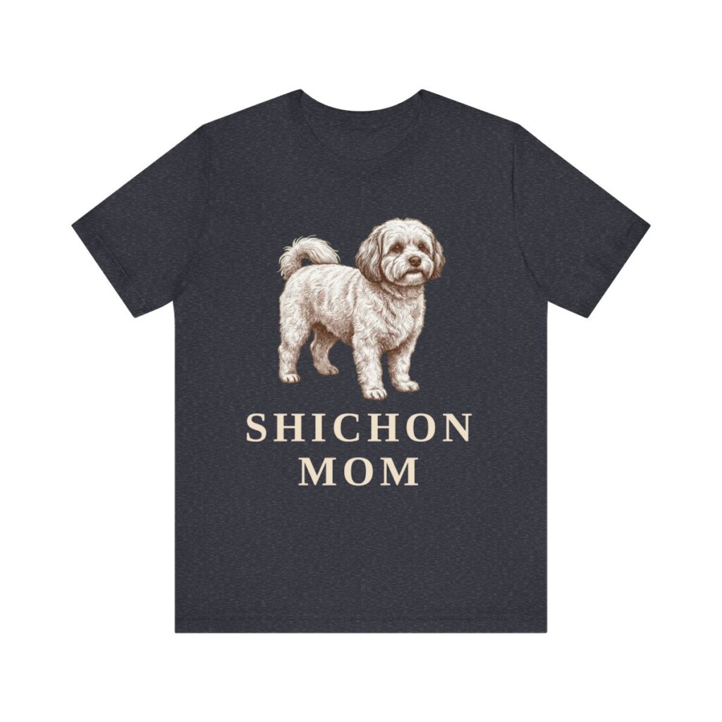 Shichon Mom Shirt, Vintage Dog Sketch Tee, Dog Mom Gift