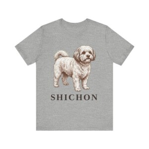 Shichon Shirt, Vintage Dog Sketch Tee, Dog Lover Gift