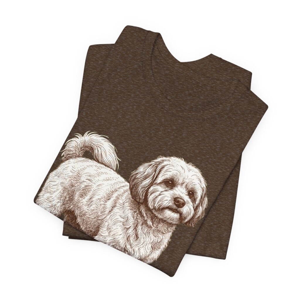 Shichon Shirt, Vintage Dog Sketch Tee, Dog Lover Gift