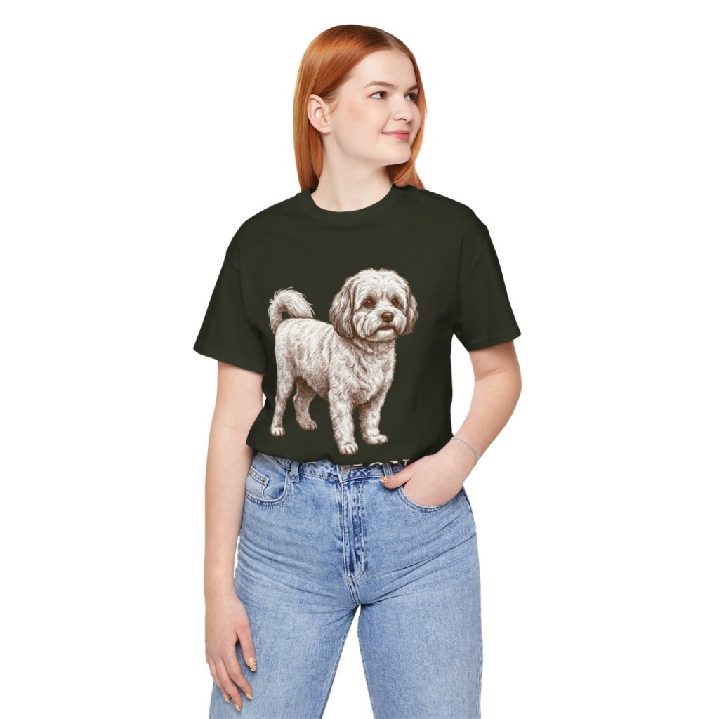Shichon Shirt, Vintage Dog Sketch Tee, Dog Lover Gift