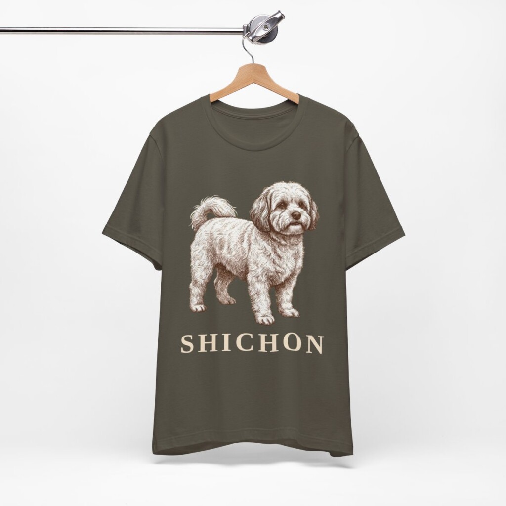 Shichon Shirt, Vintage Dog Sketch Tee, Dog Lover Gift