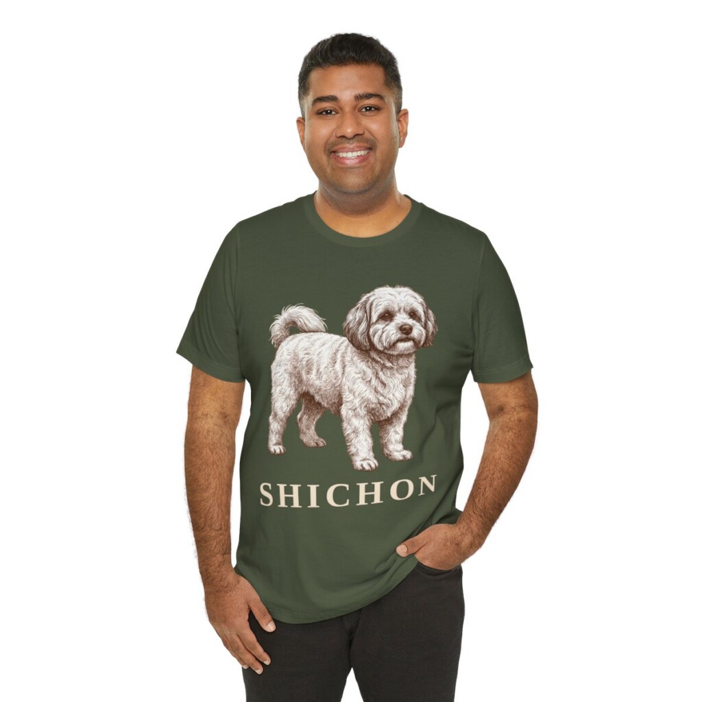 Shichon Shirt, Vintage Dog Sketch Tee, Dog Lover Gift