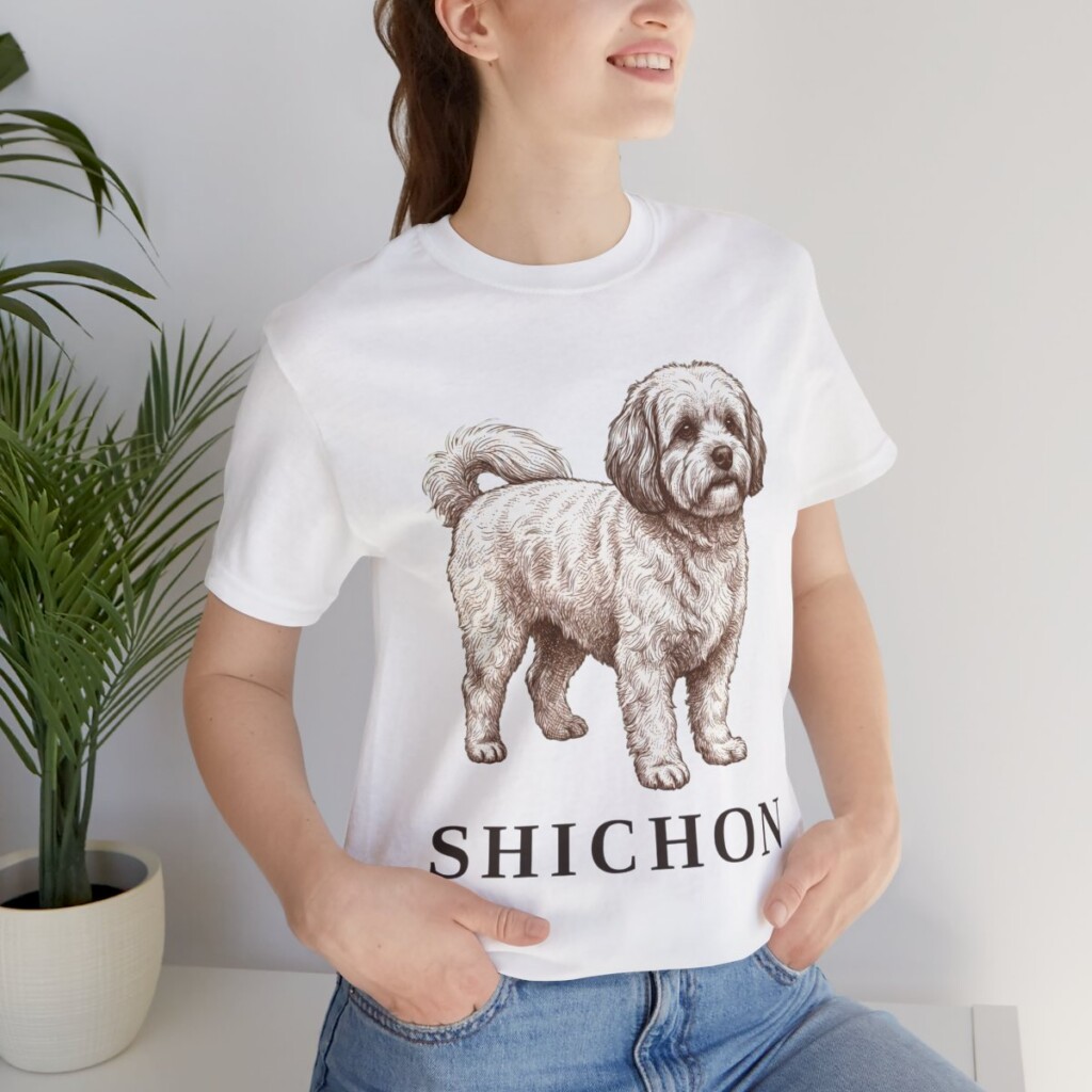 Shichon Shirt, Vintage Dog Sketch Tee, Dog Lover Gift