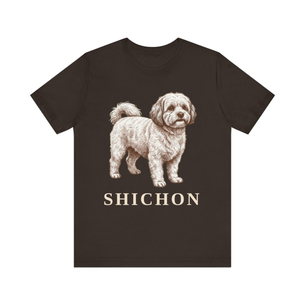 Shichon Shirt, Vintage Dog Sketch Tee, Dog Lover Gift