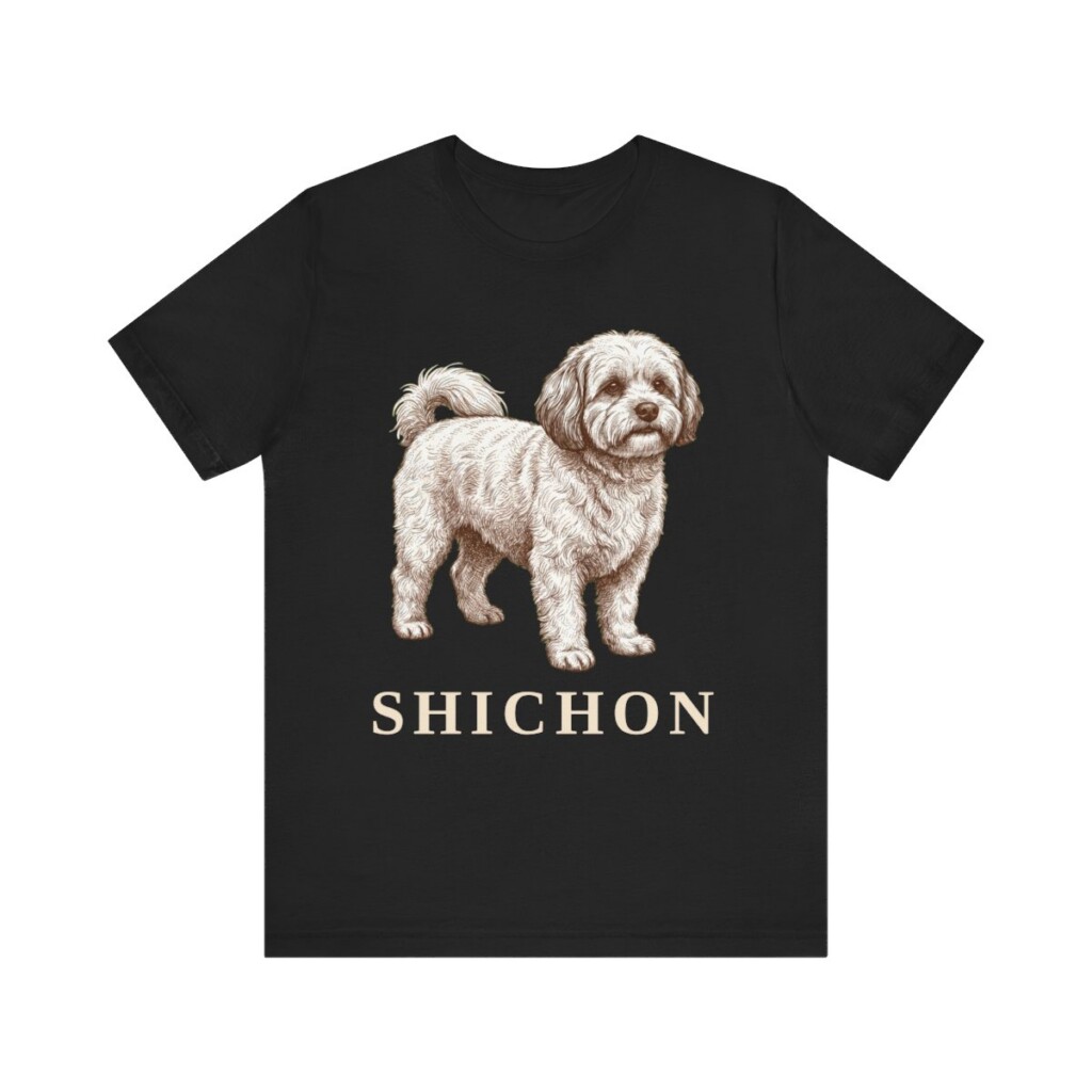 Shichon Shirt, Vintage Dog Sketch Tee, Dog Lover Gift