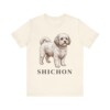 Shichon Shirt, Vintage Dog Sketch Tee, Dog Lover Gift