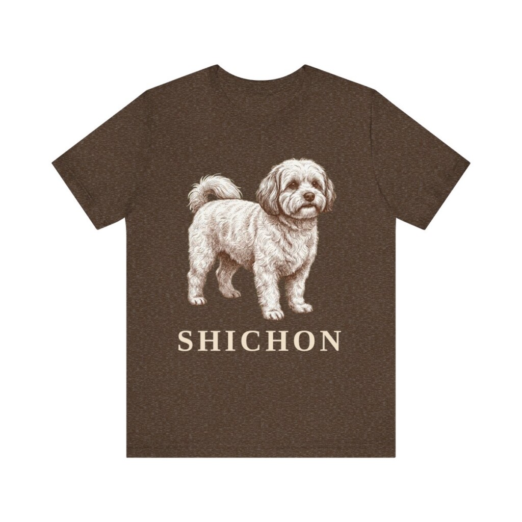 Shichon Shirt, Vintage Dog Sketch Tee, Dog Lover Gift