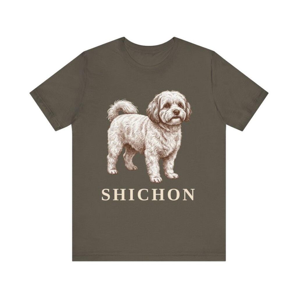 Shichon Shirt, Vintage Dog Sketch Tee, Dog Lover Gift