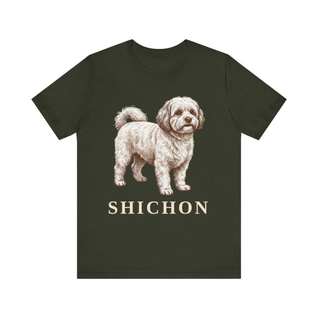 Shichon Shirt, Vintage Dog Sketch Tee, Dog Lover Gift