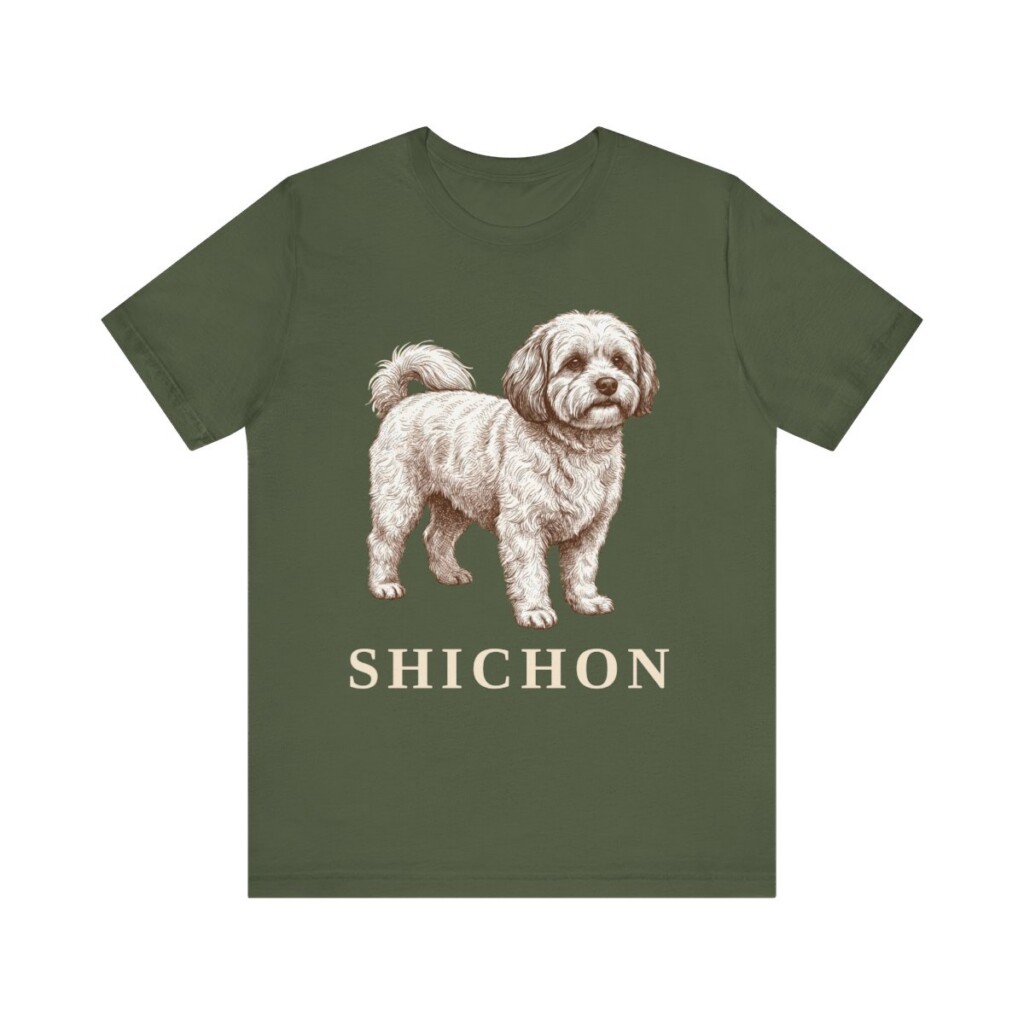 Shichon Shirt, Vintage Dog Sketch Tee, Dog Lover Gift