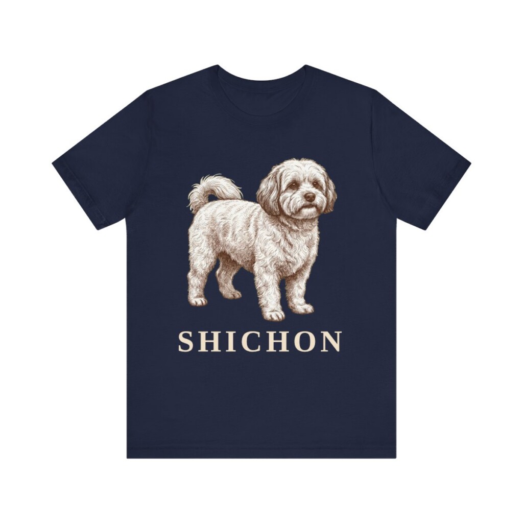 Shichon Shirt, Vintage Dog Sketch Tee, Dog Lover Gift
