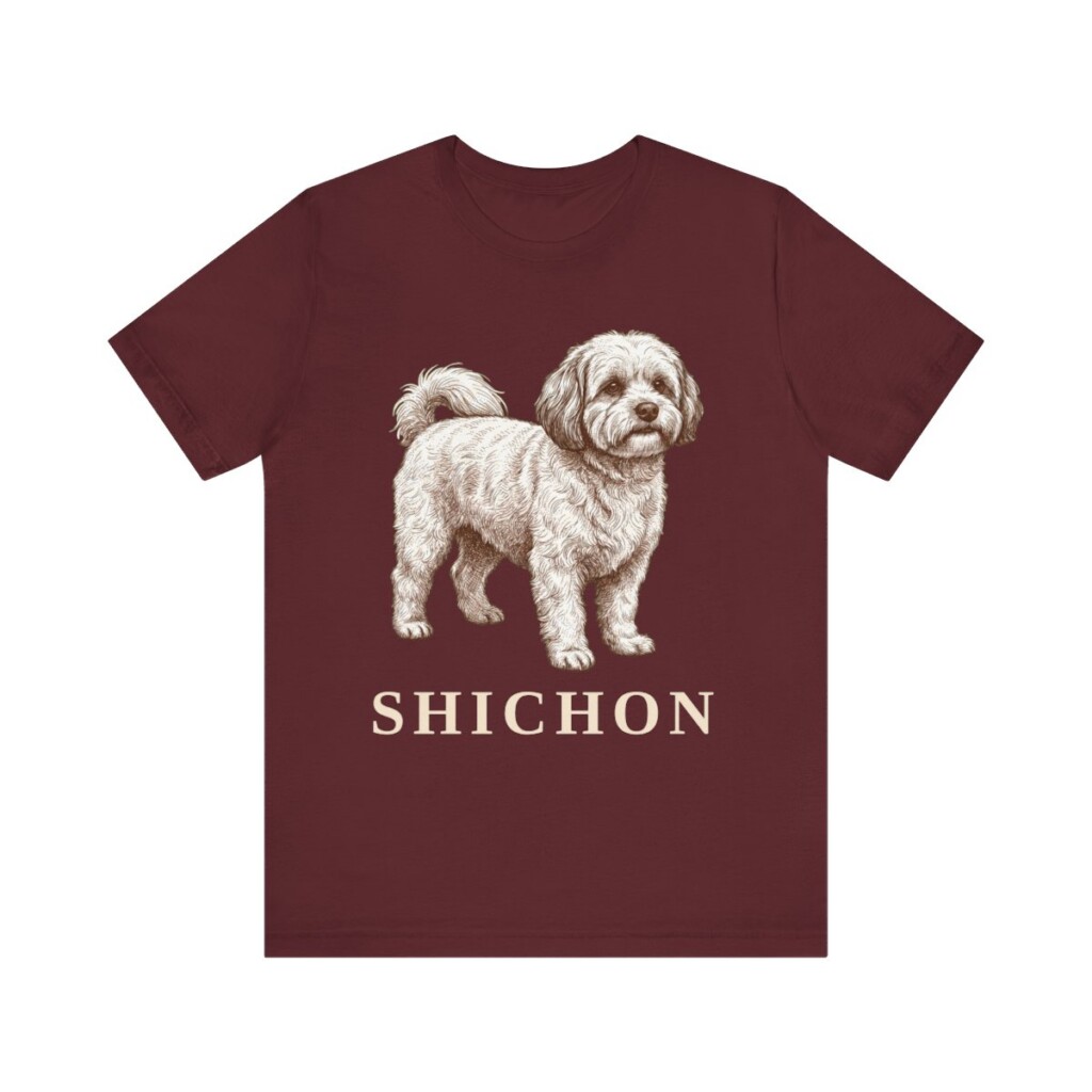 Shichon Shirt, Vintage Dog Sketch Tee, Dog Lover Gift