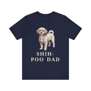 Shih-Poo Dad Shirt, Vintage Dog Sketch Tee, Dog Dad Gift