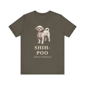 Shih-Poo Latin Shirt, Vintage Dog Sketch Tee, Dog Latin Gift