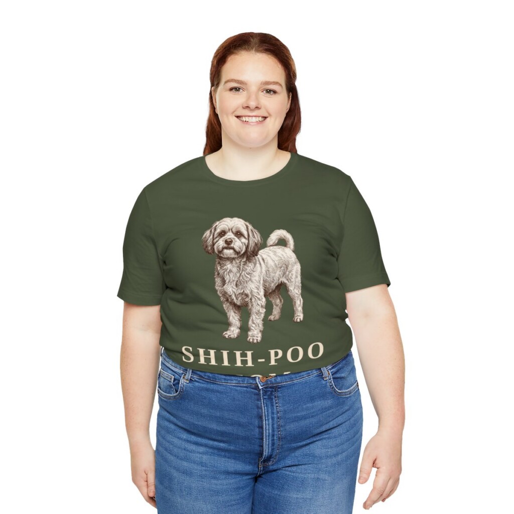 Shih-Poo Mom Shirt, Vintage Dog Sketch Tee, Dog Mom Gift