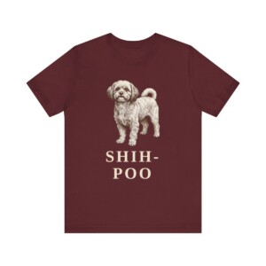 Shih-Poo Shirt, Vintage Dog Sketch Tee, Dog Lover Gift