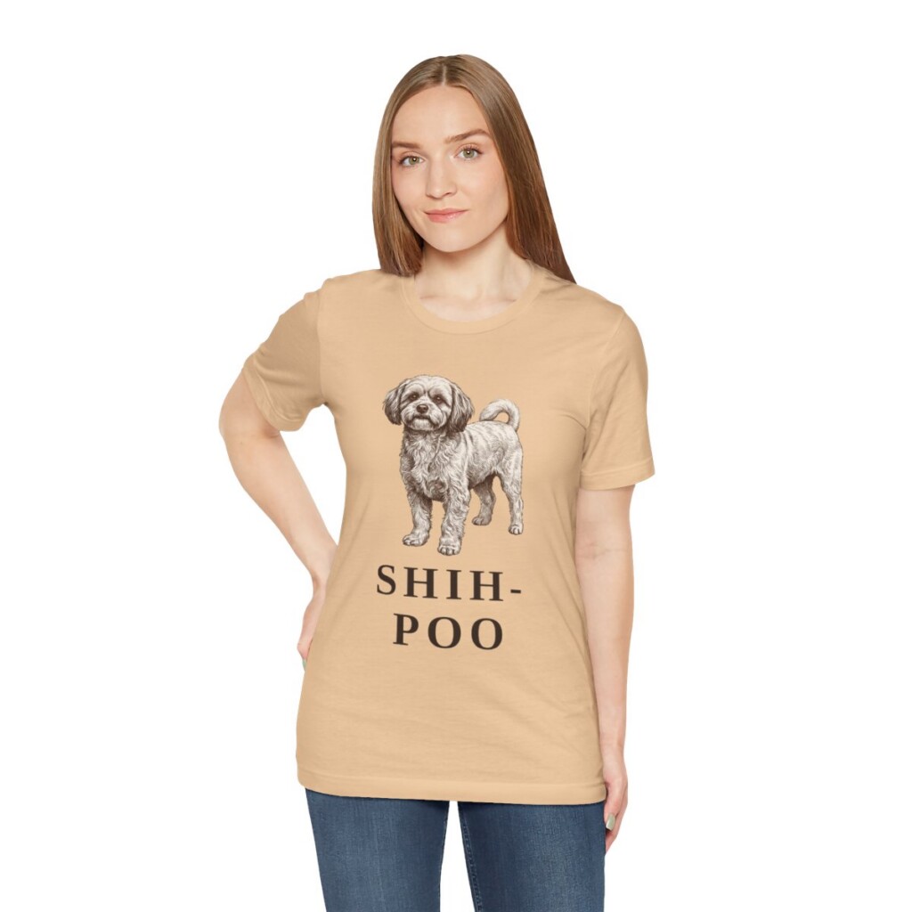 Shih-Poo Shirt, Vintage Dog Sketch Tee, Dog Lover Gift