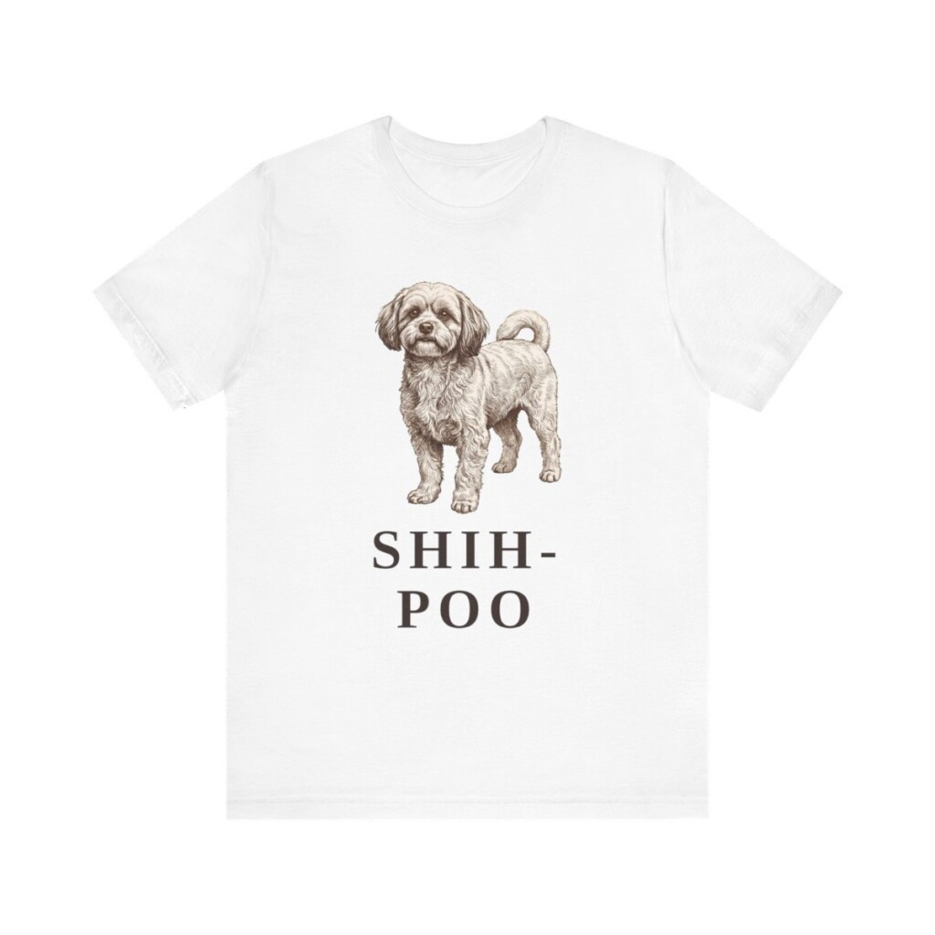 Shih-Poo Shirt, Vintage Dog Sketch Tee, Dog Lover Gift