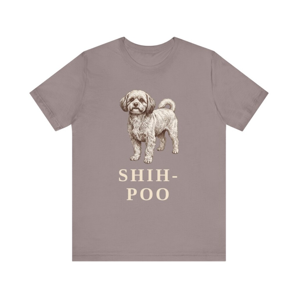 Shih-Poo Shirt, Vintage Dog Sketch Tee, Dog Lover Gift