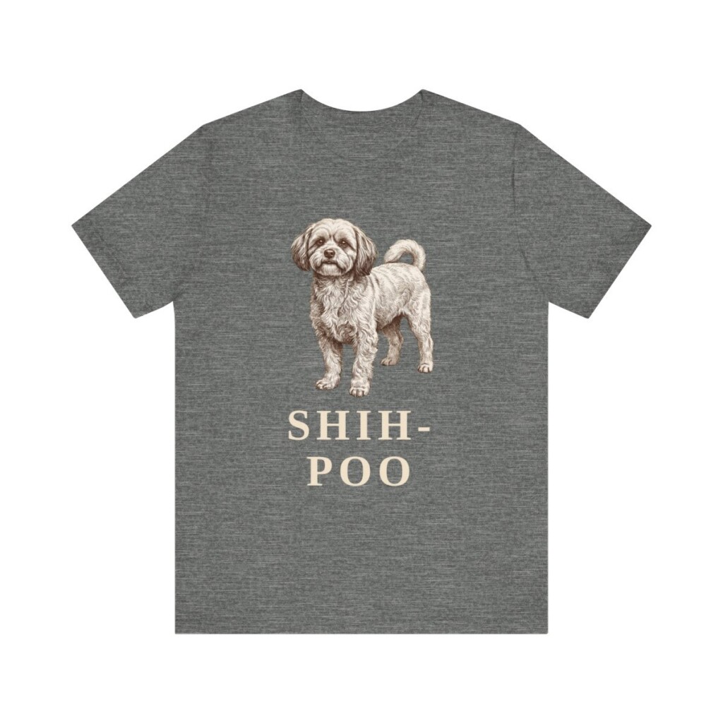 Shih-Poo Shirt, Vintage Dog Sketch Tee, Dog Lover Gift