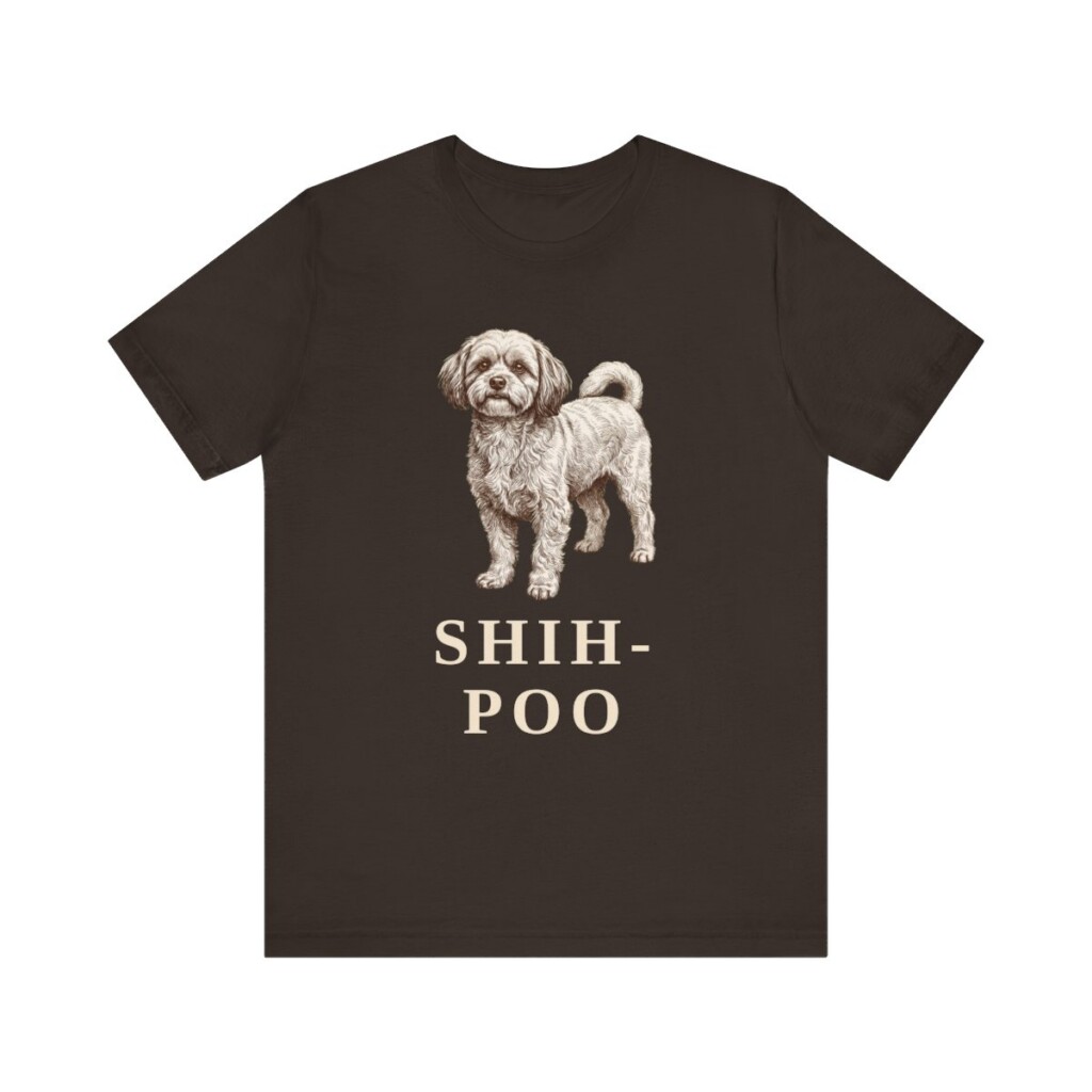 Shih-Poo Shirt, Vintage Dog Sketch Tee, Dog Lover Gift