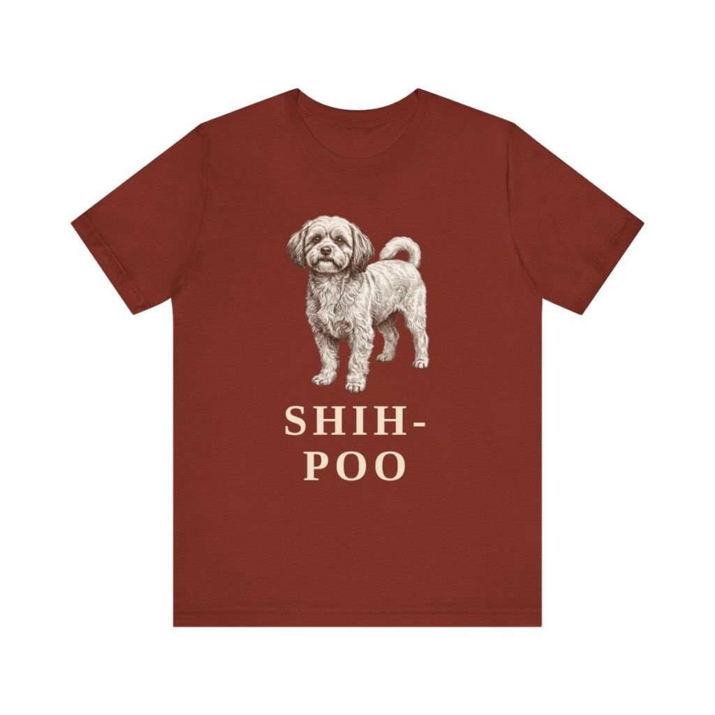 Shih-Poo Shirt, Vintage Dog Sketch Tee, Dog Lover Gift