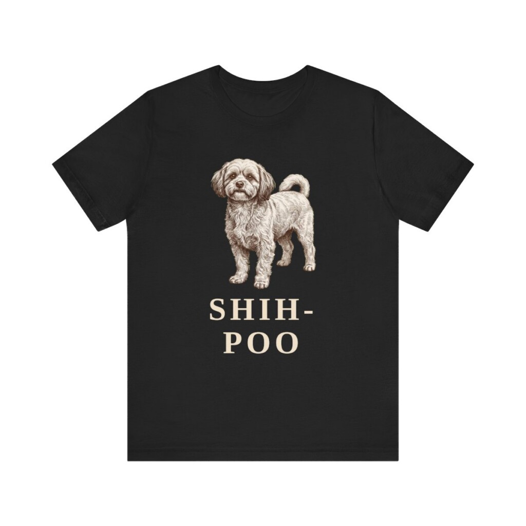 Shih-Poo Shirt, Vintage Dog Sketch Tee, Dog Lover Gift