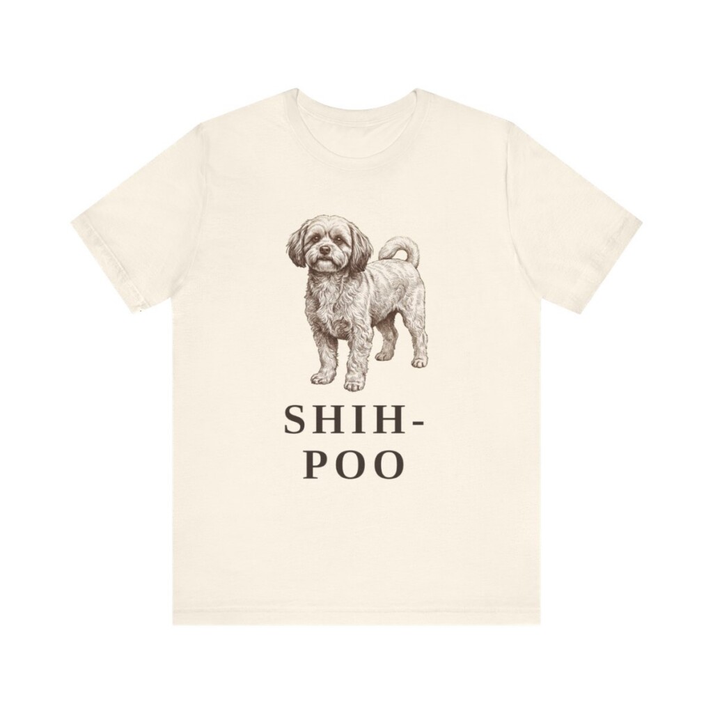 Shih-Poo Shirt, Vintage Dog Sketch Tee, Dog Lover Gift