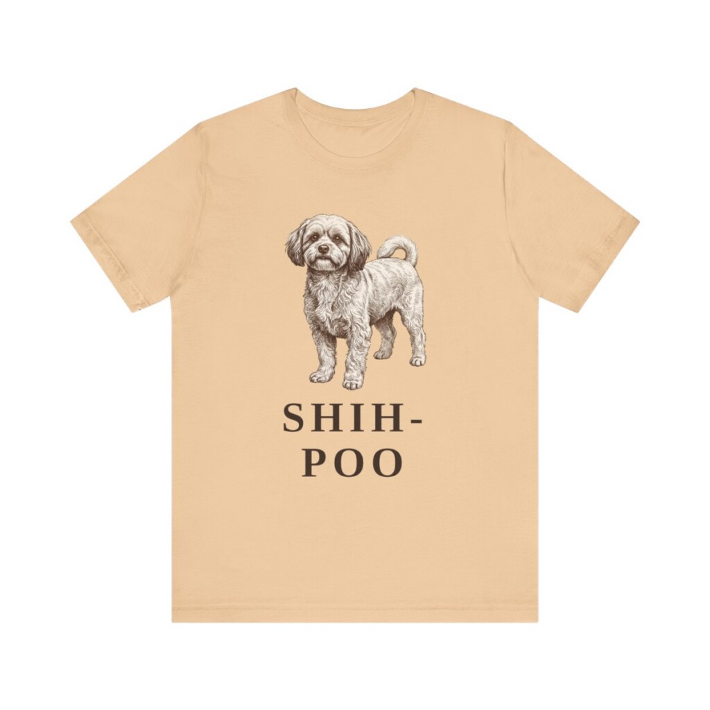 Shih-Poo Shirt, Vintage Dog Sketch Tee, Dog Lover Gift