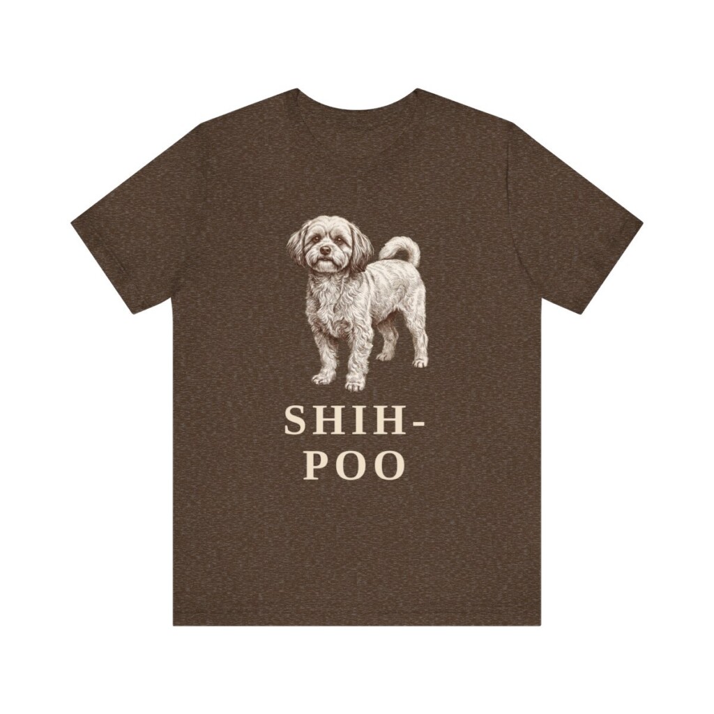 Shih-Poo Shirt, Vintage Dog Sketch Tee, Dog Lover Gift