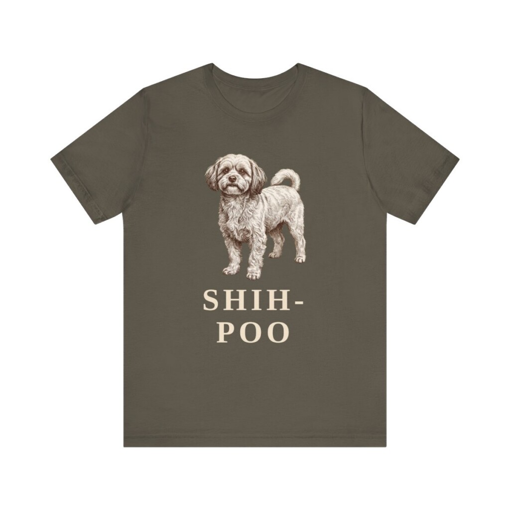 Shih-Poo Shirt, Vintage Dog Sketch Tee, Dog Lover Gift