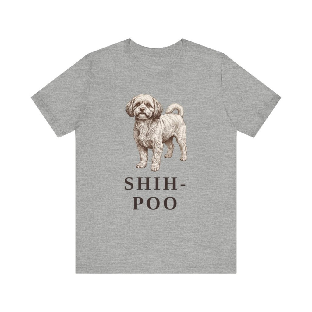 Shih-Poo Shirt, Vintage Dog Sketch Tee, Dog Lover Gift
