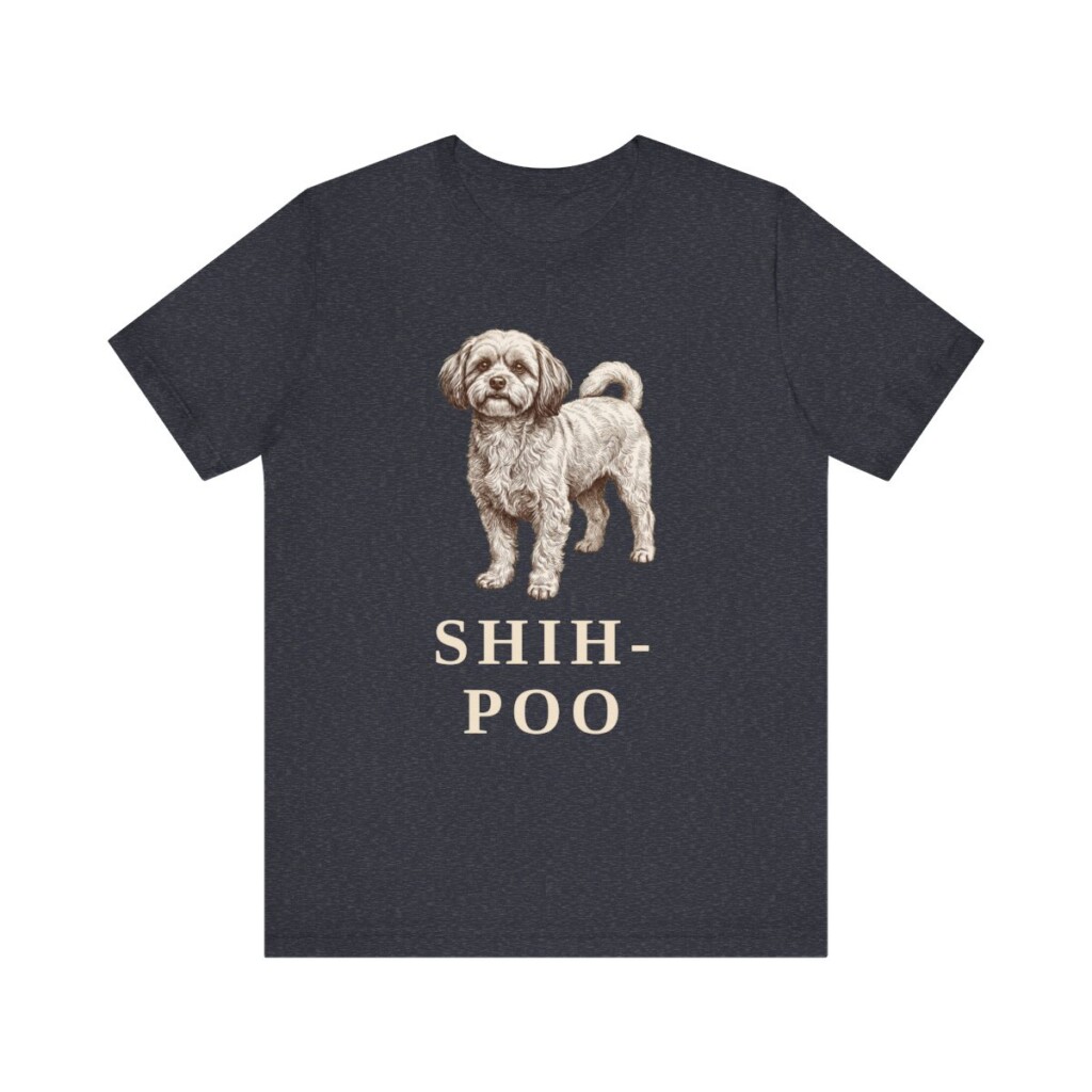 Shih-Poo Shirt, Vintage Dog Sketch Tee, Dog Lover Gift