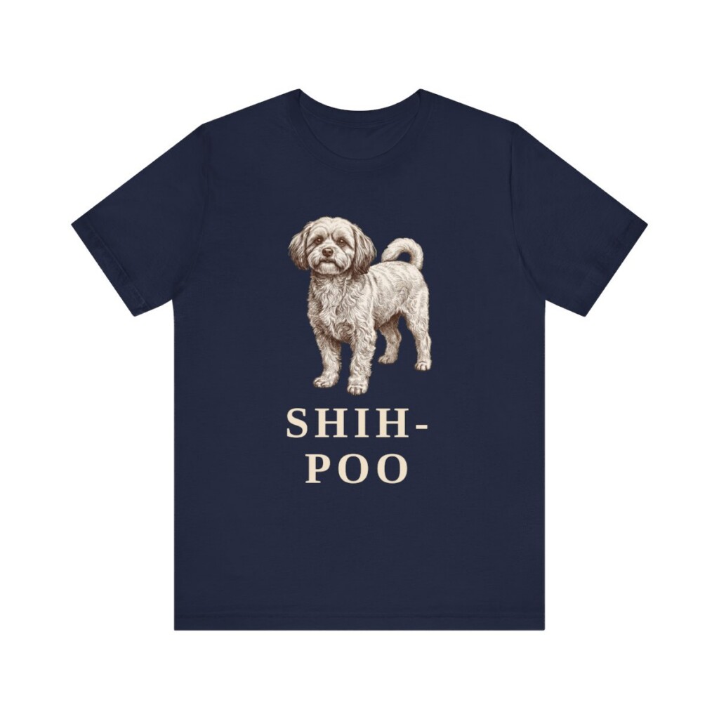 Shih-Poo Shirt, Vintage Dog Sketch Tee, Dog Lover Gift