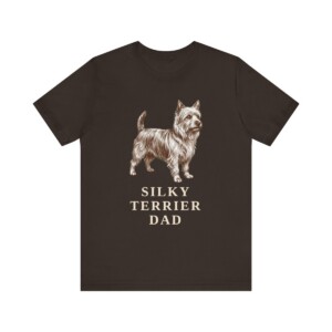 Silky Terrier Dad Shirt, Vintage Dog Sketch Tee, Dog Dad Gift