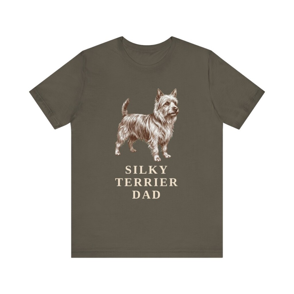 Silky Terrier Dad Shirt, Vintage Dog Sketch Tee, Dog Dad Gift