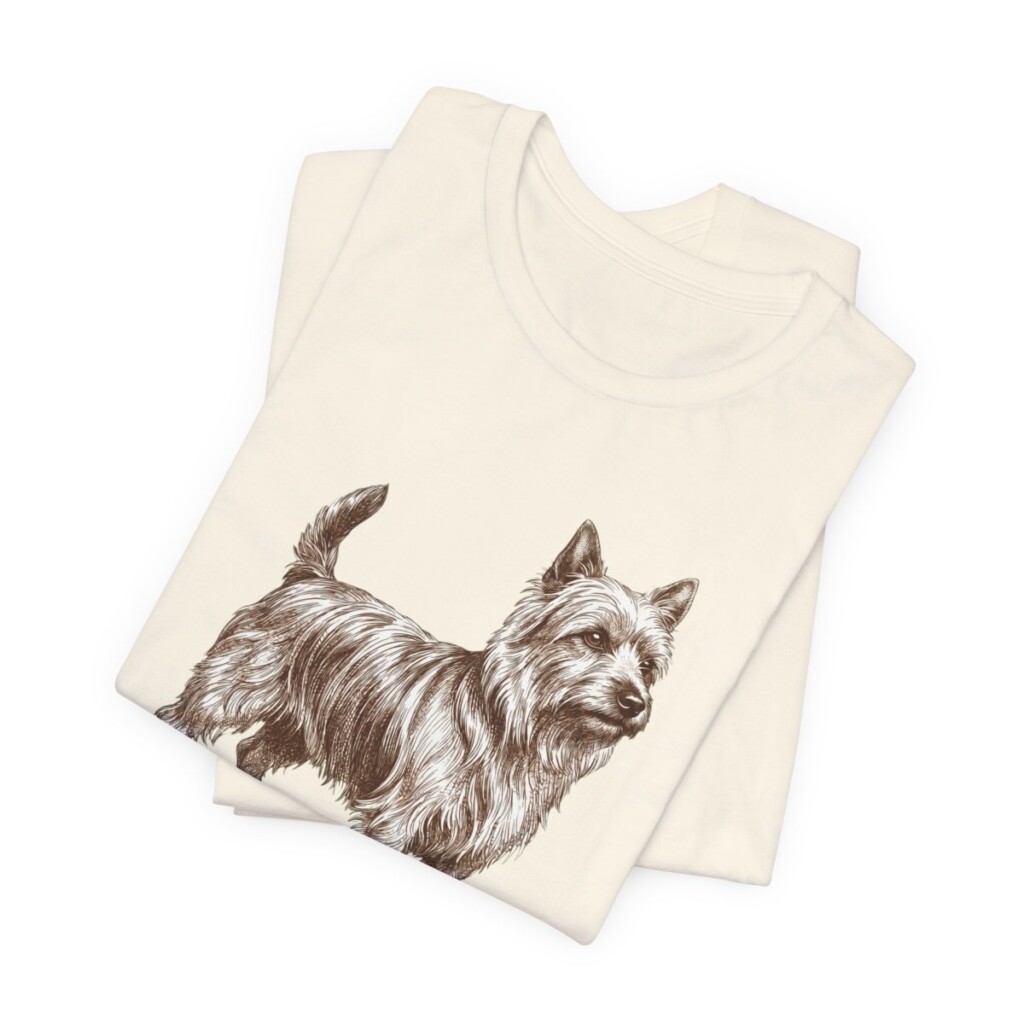 Silky Terrier Humor Shirt, Vintage Dog Sketch Tee, Dog Humor Gift