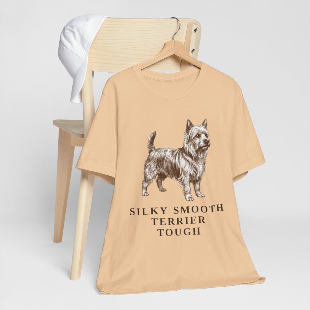 Silky Terrier Humor Shirt, Vintage Dog Sketch Tee, Dog Humor Gift