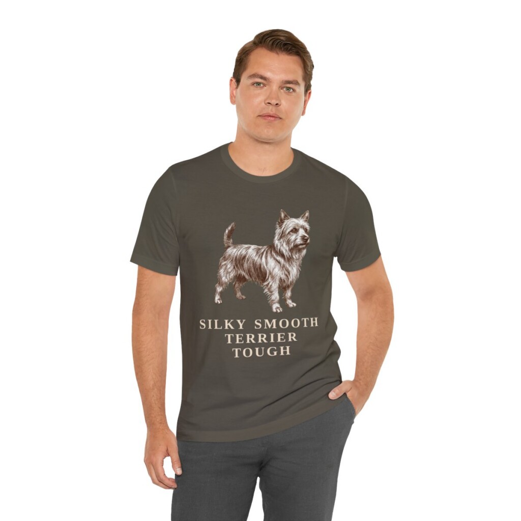 Silky Terrier Humor Shirt, Vintage Dog Sketch Tee, Dog Humor Gift
