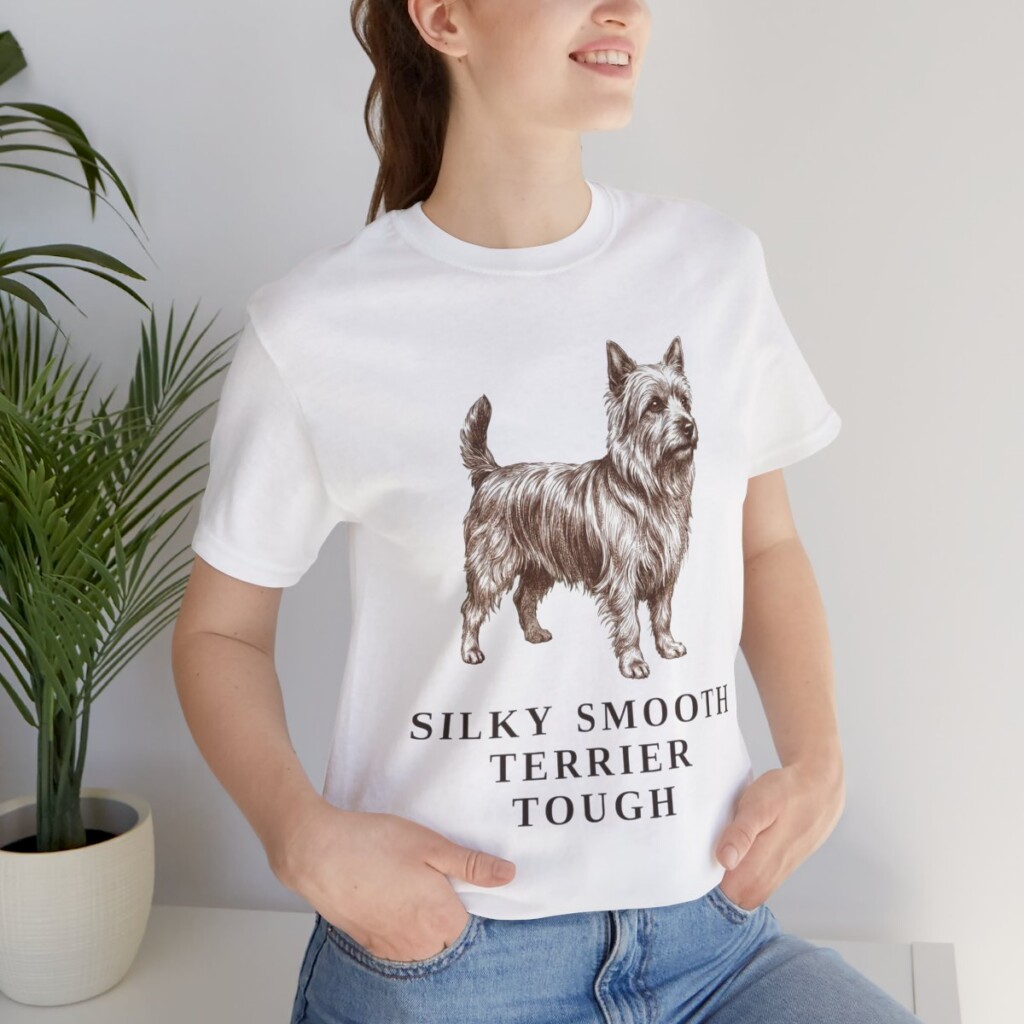 Silky Terrier Humor Shirt, Vintage Dog Sketch Tee, Dog Humor Gift