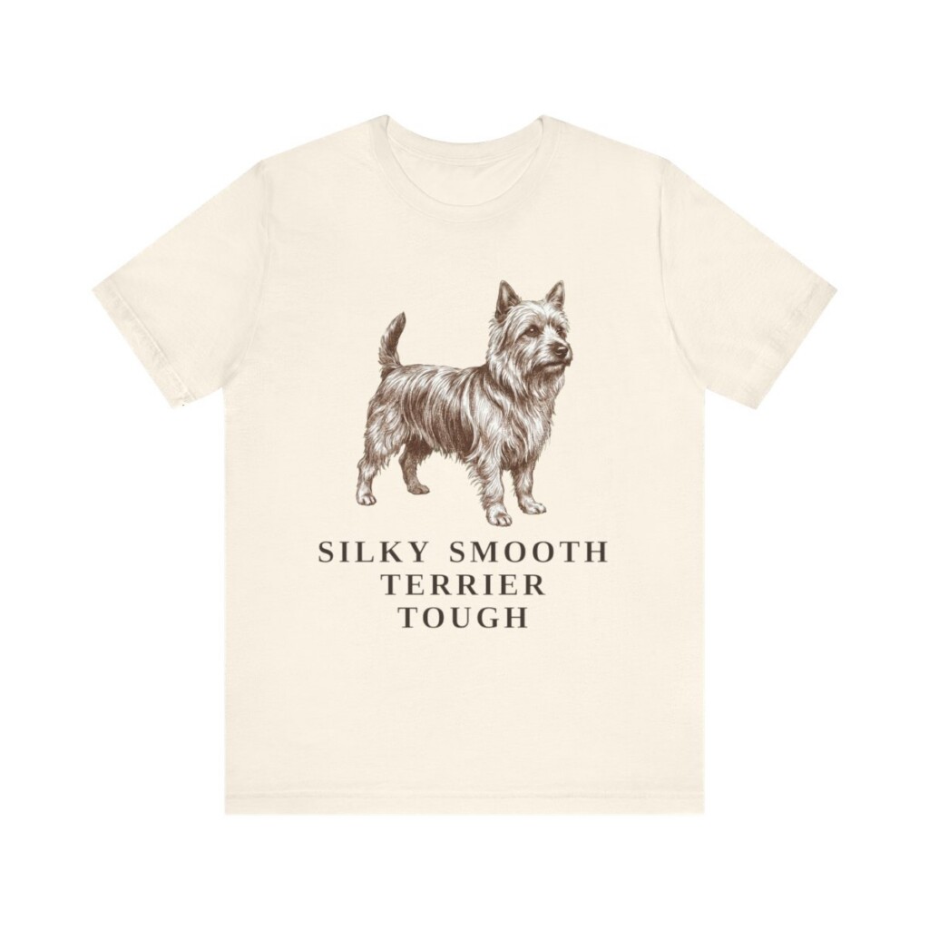 Silky Terrier Humor Shirt, Vintage Dog Sketch Tee, Dog Humor Gift