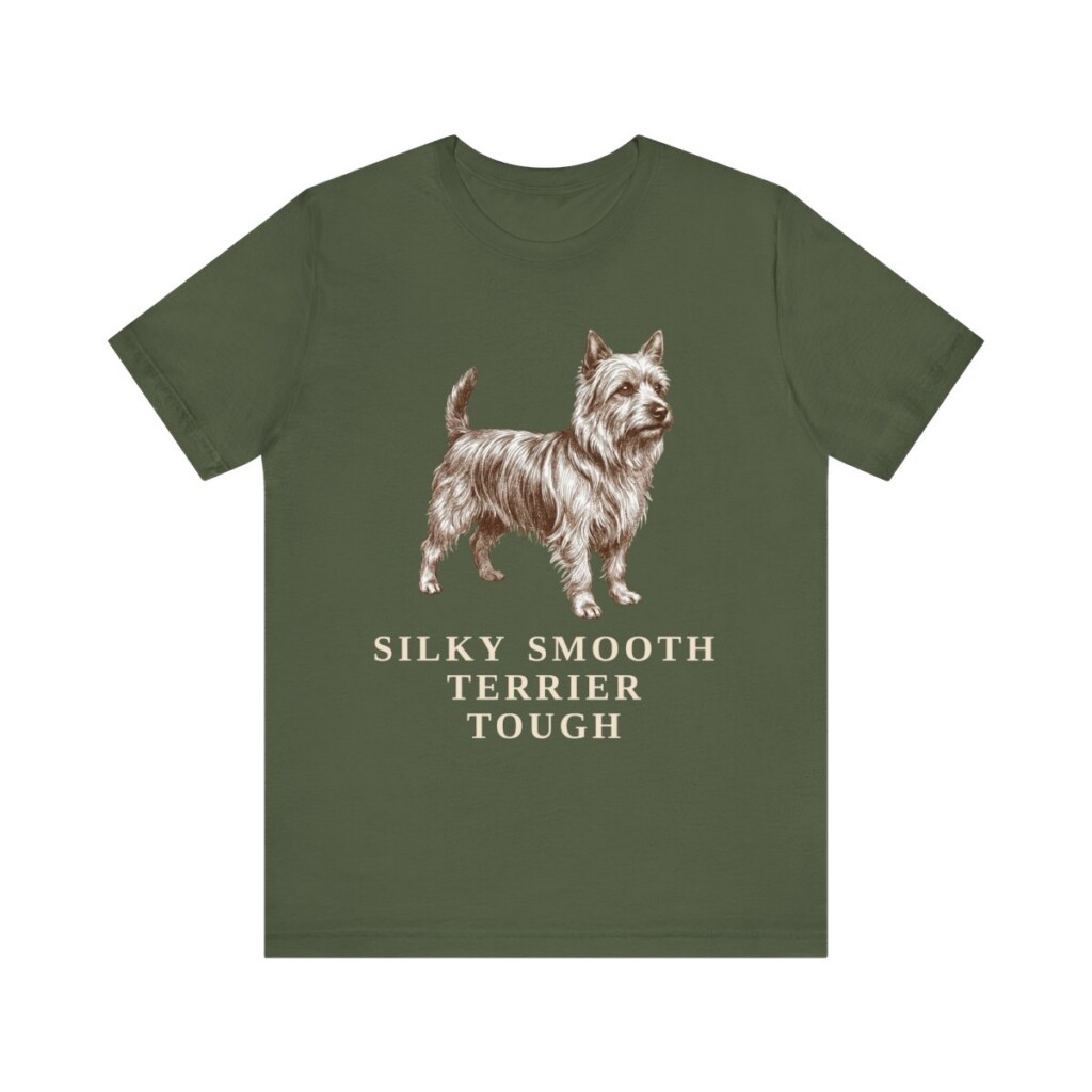 Silky Terrier Humor Shirt, Vintage Dog Sketch Tee, Dog Humor Gift