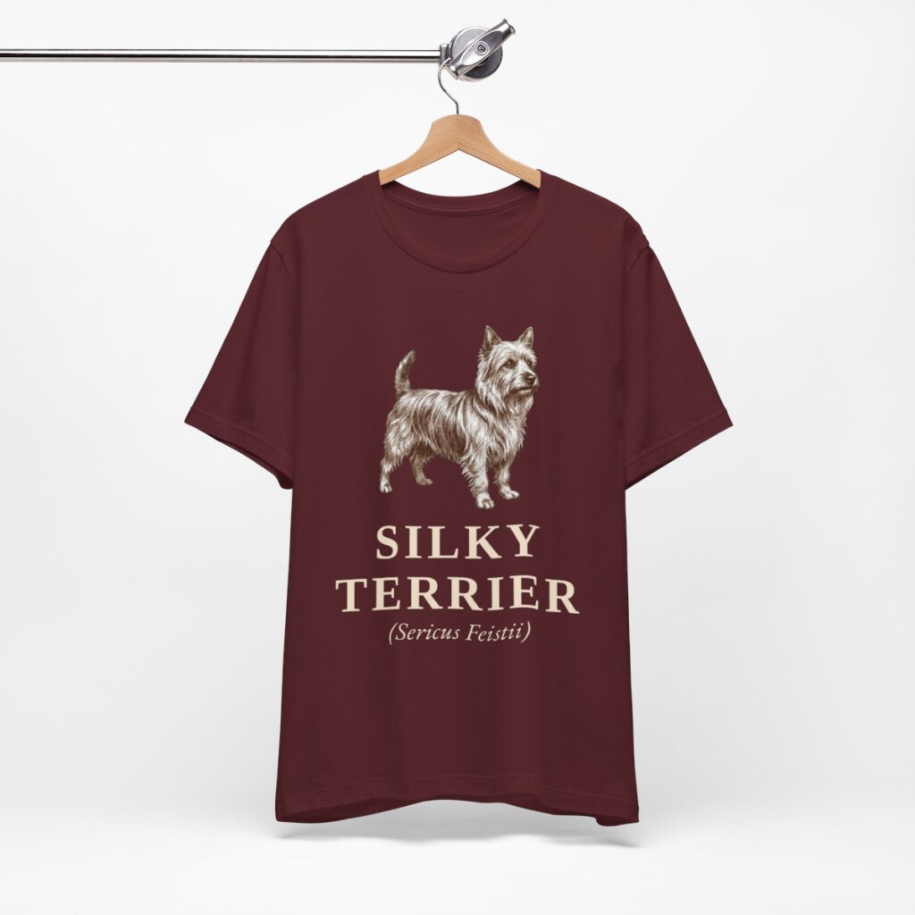 Silky Terrier Latin Shirt, Vintage Dog Sketch Tee, Dog Latin Gift